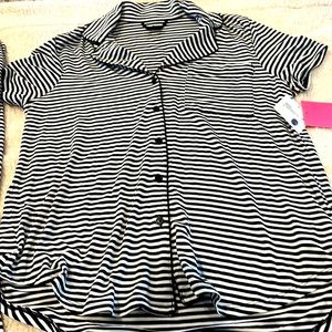 Kate Spade black and white striped pajama set. New with tags.